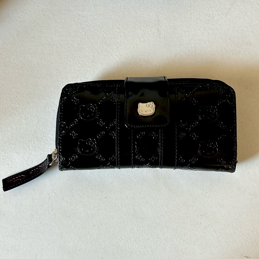 Loungefly Hello Kitty Black Patent Leather Wallet